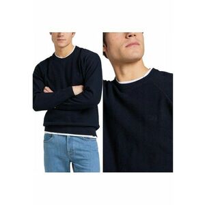 Pulover Barbati - Raglan Crew Knit - 2XL INTL - Albastru - Croi Regular Fit - Inchidere Fara - Compozitie Material 100% Bumbac - Maneci Lungi imagine
