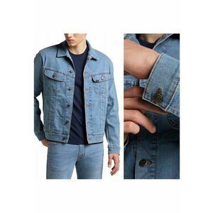 Jacheta Din Denim - Rider Jacket - 2XL INTL - Albastru - Croi Normal - Inchidere Nasturi - Numar De Buzunare 4 - Compozitie Material 88% Bumbac - 10% Poliester - 2% Elastan imagine