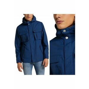Jacheta De Iarna - Anorak Fisherman - Albastru - Croi Normal - Fermoar - 100% Poliamid - De Buzunare 4 imagine