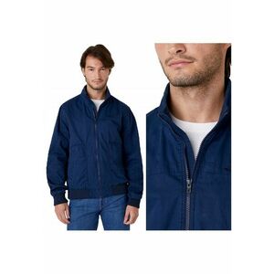 Jacheta De Tranzitie - The Bomber - Albastru - Croi Regular Fit - Inchidere Fermoar - Numar De Buzunare 2 - Compozitie Material 60% Bumbac - 40% Poliester imagine
