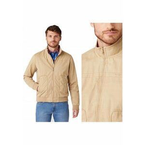 Jacheta De Tranzitie - The Bomber - Bej - Croi Regular Fit - Inchidere Fermoar - Numar De Buzunare 2 - Compozitie Material 100% Bumbac imagine