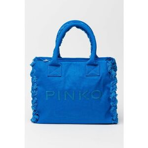 Geanta shopper cu logo si franjuri imagine