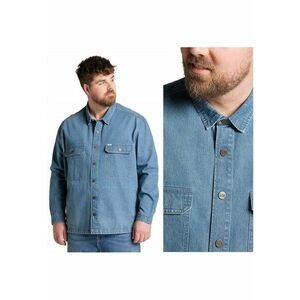 Camasa Barbati - Overshirt Workwear - M INTL - Albastru - Croi Regular Fit - Inchidere Nasturi - Compozitie Material 100% Bumbac - Numar De Buzunare 2 imagine