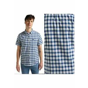 Camasa Barbati - Button Down Ss - M INTL - Albastru - Croi Regular Fit - Stil Regular - Inchidere Nasturi - Compozitie Material 100% Bumbac imagine