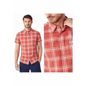 Camasa Barbati - Ss 1Pkt Shirt - M INTL - Rosu - Croi Regular Fit - Inchidere Nasturi - Compozitie Material 100% Bumbac - Numar Buzunare 1 imagine