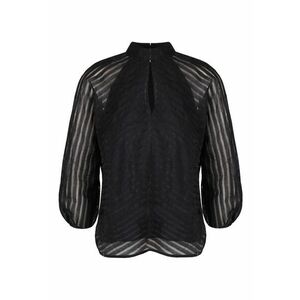 Bluza din chiffon cu insertii semi-transparente imagine