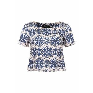 Bluza cu maneca scurta si imprimeu geometric imagine