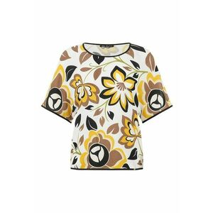 Bluza din viscoza cu maneci medii si imprimeu floral imagine