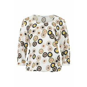 Bluza cu maneci 7/8 si motive geometrice - 3XL imagine
