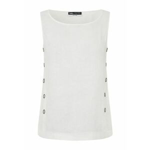 Bluza alba fara maneci din canepa imagine