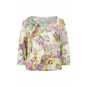 Bluza cu maneci 7/8 si imprimeu Paisley - L imagine