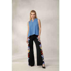 Bluza-tunica evazata - cu aspect vaporos - L imagine