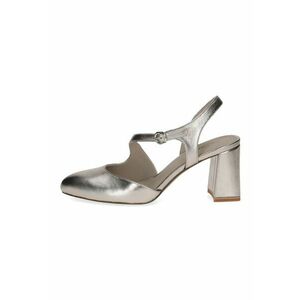 Pantofi de piele cu toc masiv imagine