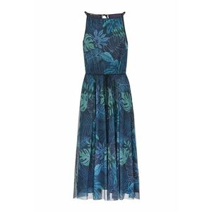 Rochie midi din chiffon cu imprimeu tropical imagine