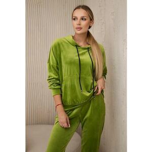 Set de bluza de trening cu buzunar kangaroo si pantaloni - imagine