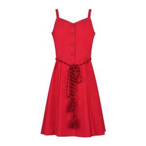Rochie evazata din bumbac - cu cordon decorativ in talie imagine