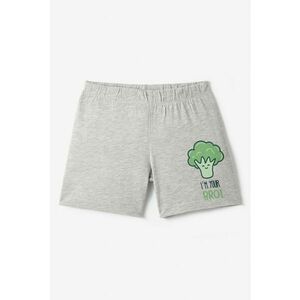 Pantaloni sscurti din bumbac cu imprimeu brocoli imagine