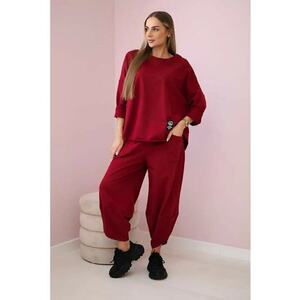 Set de hanorac si pantaloni cu croiala ampla - imagine