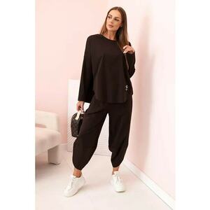 Set de hanorac si pantaloni crop - imagine