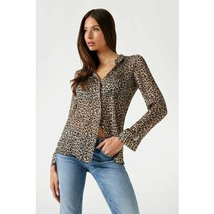 Camasa slim fit cu animal print imagine