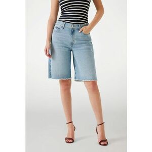Bermude din denim cu terminatii franjurate imagine