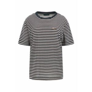 Tricou cu model in dungi si logo metalizat imagine
