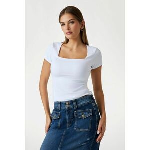 Tricou cambrat cu decolteu patrat imagine