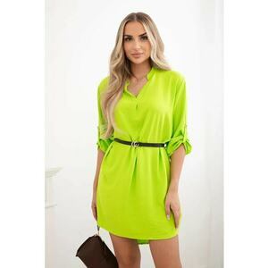 Rochie cu decolteu in V si curea - imagine