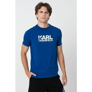 Tricou cu decolteu la baza gatului si imprimeu logo imagine