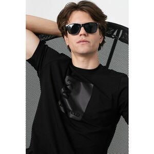 Tricou din amestec de bumbac cu imprimeu logo imagine