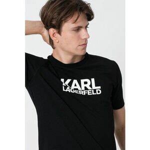 Tricou cu decolteu la baza gatului si imprimeu logo imagine