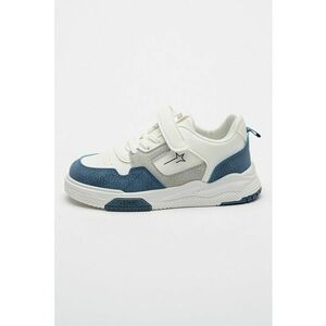 Pantofi sport low-cut de piele ecologica cu velcro imagine