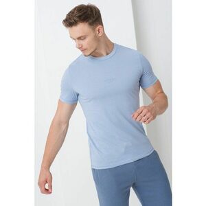 Tricou slim fit cu decolteu la baza gatului imagine