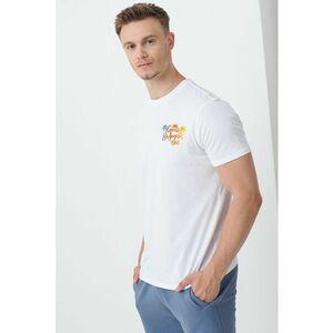 Tricou de bumbac cu logo si imprimeu grafic imagine