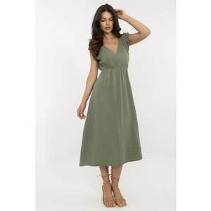 Rochie midi bumbac - kaki - imagine