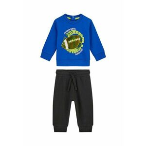 Set de bluza de trening cu imprimeu si pantaloni de trening cu snur - 2 piese imagine
