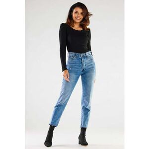 Bluza slim fit cu decolteu rotund si maneci lungi - imagine