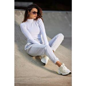 Pantaloni din bumbac cu talie elastica - imagine