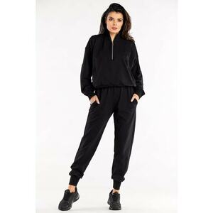 Pantaloni din bumbac cu mansete elastice - imagine
