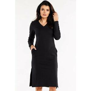 Rochie bodycon din bumbac cu slituri in partile laterale imagine