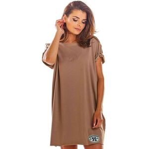 Rochie mini lejera - cu maneci scurte - imagine