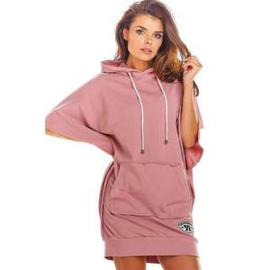 Rochie cu croiala lejera si gluga - imagine