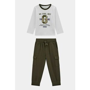 Set de bluza cu decolteu rotund si pantaloni cargo - 2 piese imagine