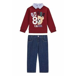 Set de bluza de trening cu model 2in1 si blugi cu model uni - 2 piese imagine