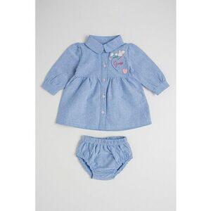 Set de rochie-camasa din bumbac si chiloti imagine