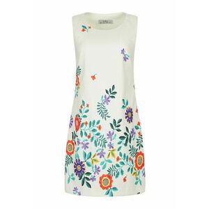 Rochie mini fara maneci - cu motive florale - M imagine