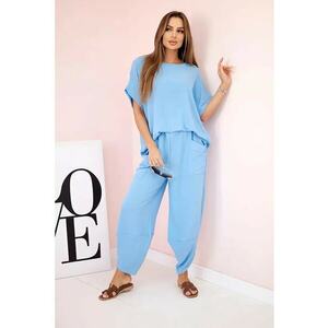 Set bluza cu maneci scurte si pantaloni - imagine