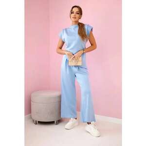 Set de bluza asimetrica si pantaloni - imagine