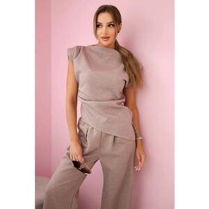 Set de bluza asimetrica si pantaloni - imagine