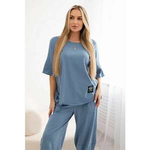 Set de bluza de bumbac si pantaloni - imagine